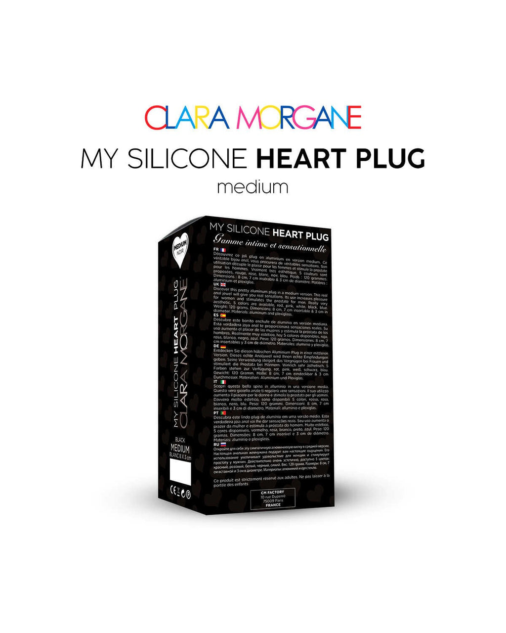 My Silicone Heart Plug - Noir