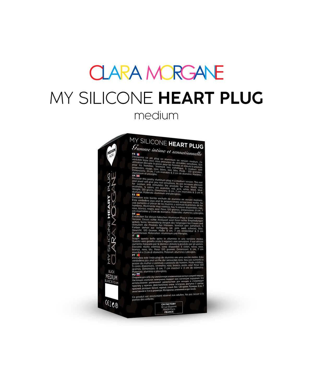 My Silicone Heart Plug - Noir