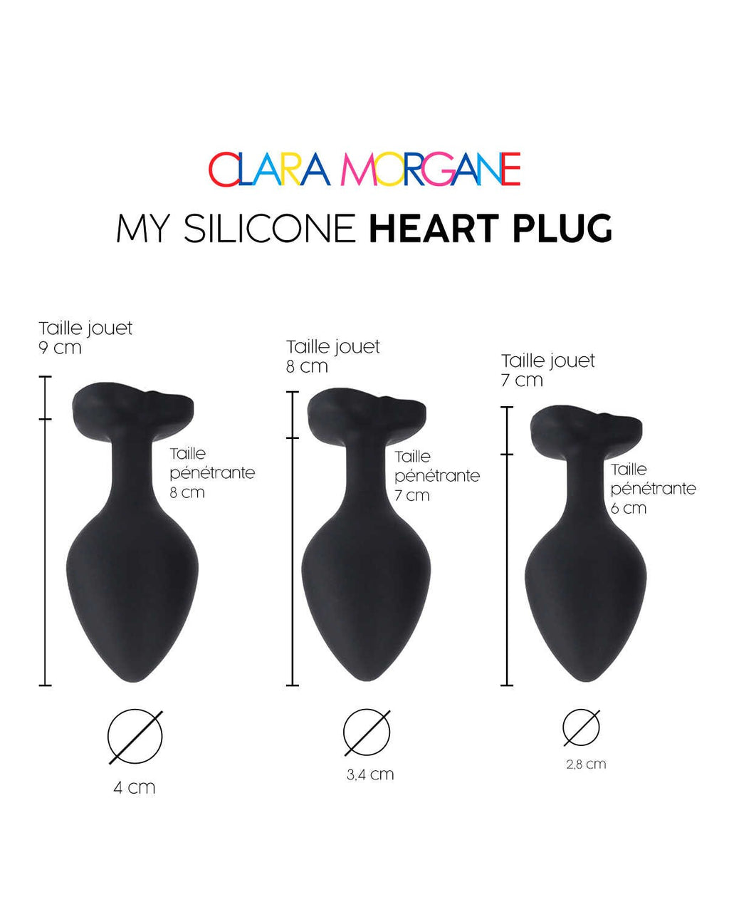 My Silicone Heart Plug - Noir