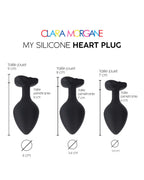 My Silicone Heart Plug - Noir