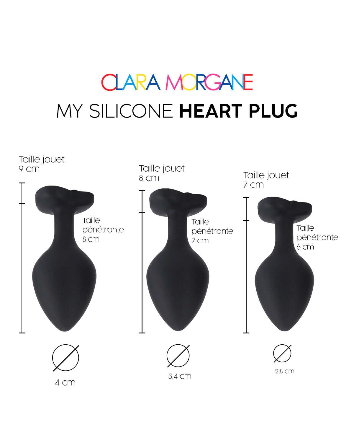 My Silicone Heart Plug - Noir