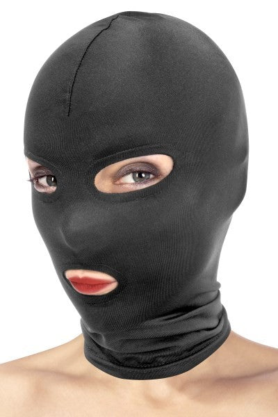 Cagoule ouvertures yeux et bouche Fetish Tentation