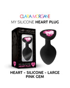 My Silicone Heart Plug - Gem rose