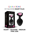 My Silicone Heart Plug - Gem rose