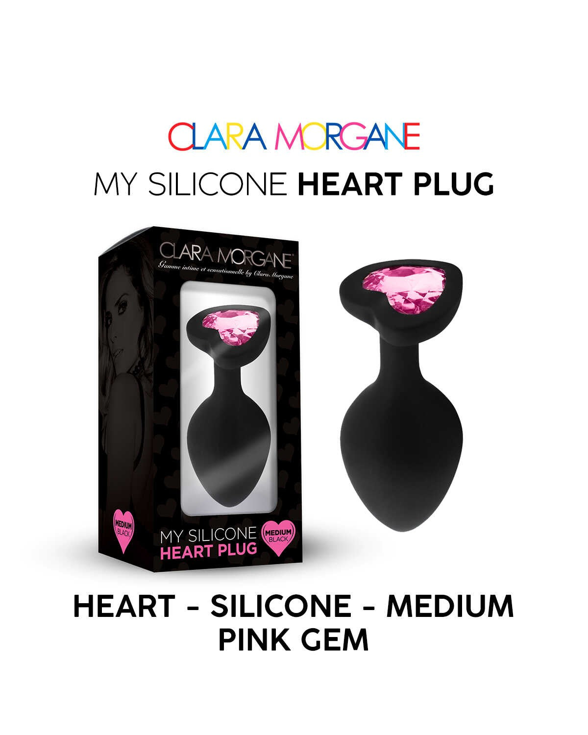 My Silicone Heart Plug - Gem rose