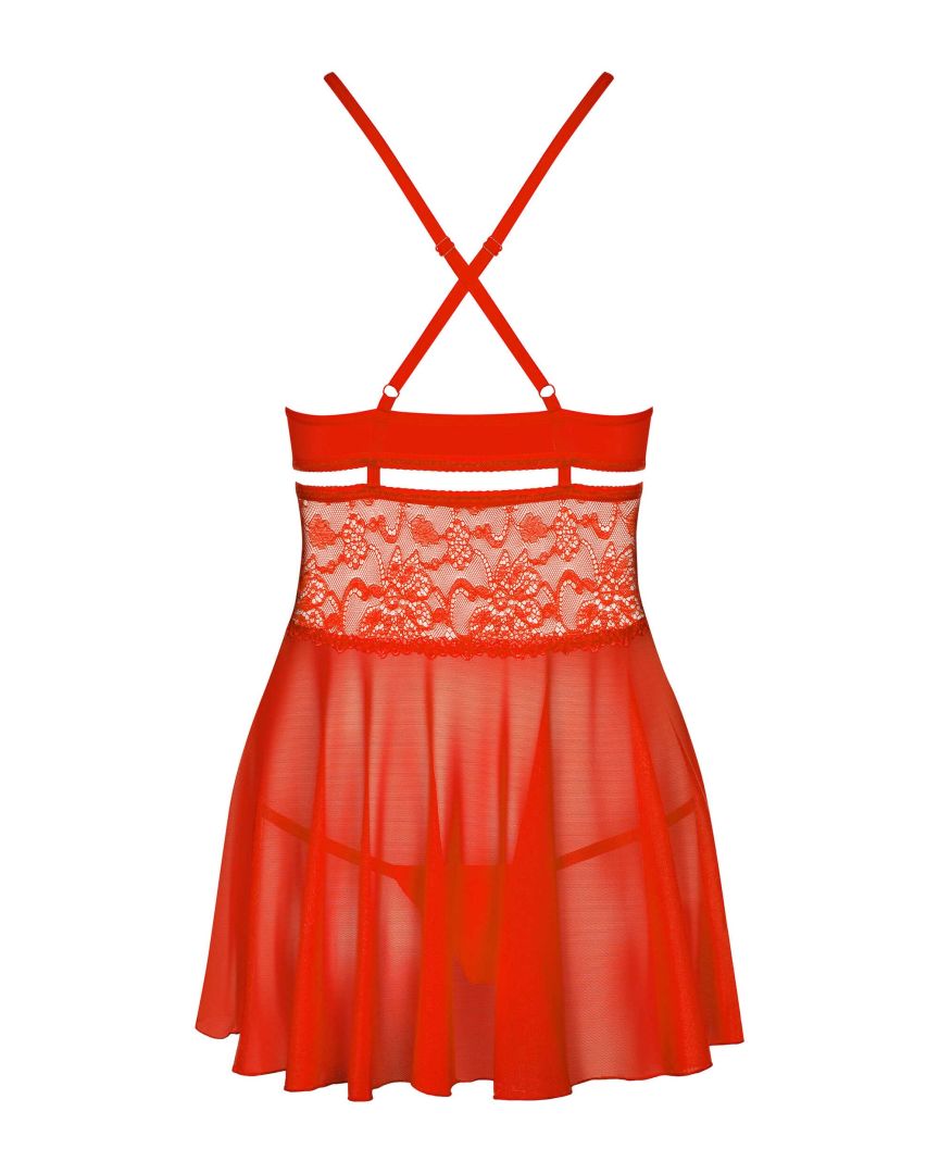 838-BAB-3 Babydoll - Rouge