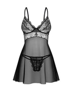 Perisia babydoll et string - Noirs