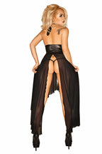 F047 Robe longue avec fermeture en corset