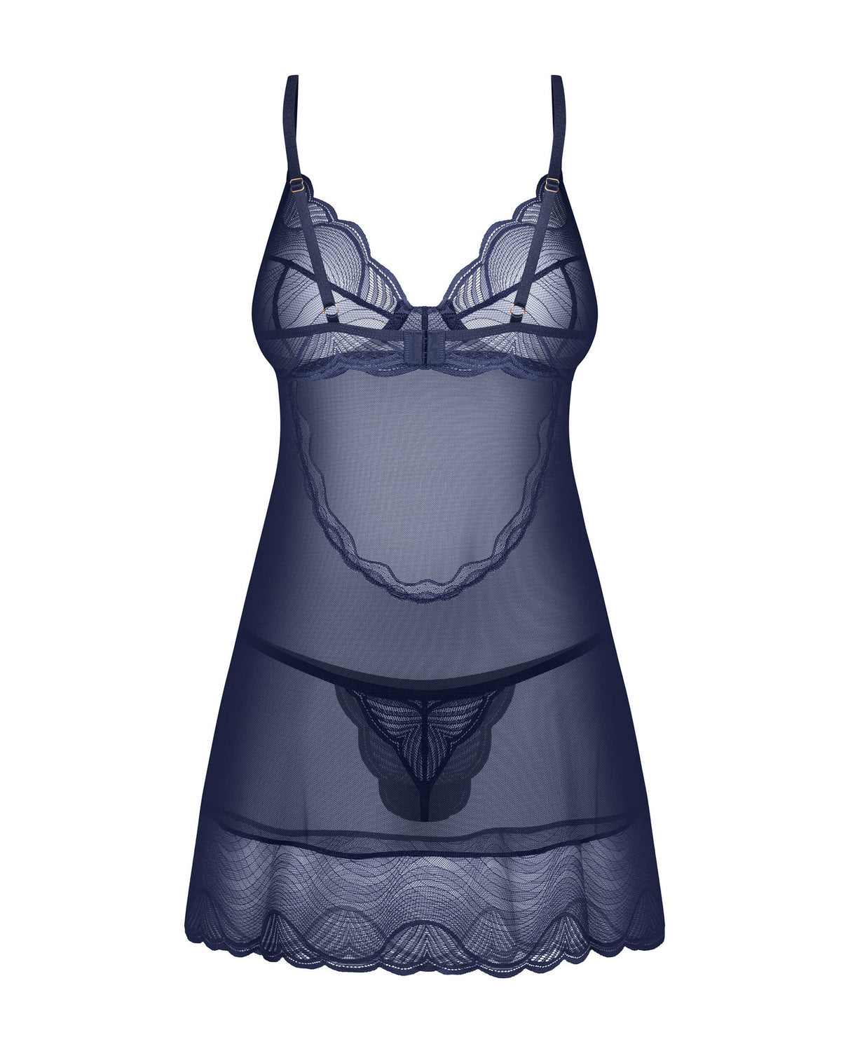 Nightly Blue nuisette et string - Bleu