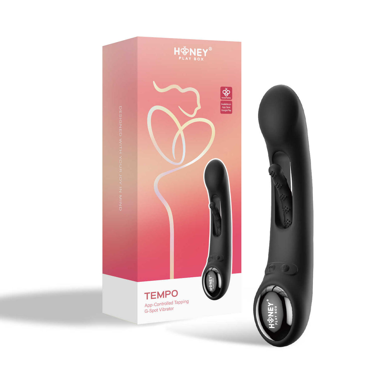 Tempo vibromasseur G-spot avec capteurs de pression et application