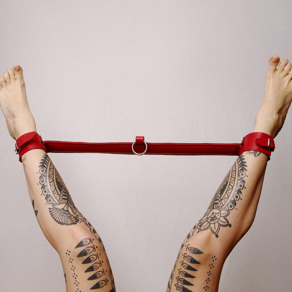 Barre de contrainte cuir et anneau