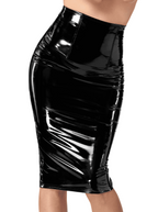 F378 Dominae jupe crayon en PVC