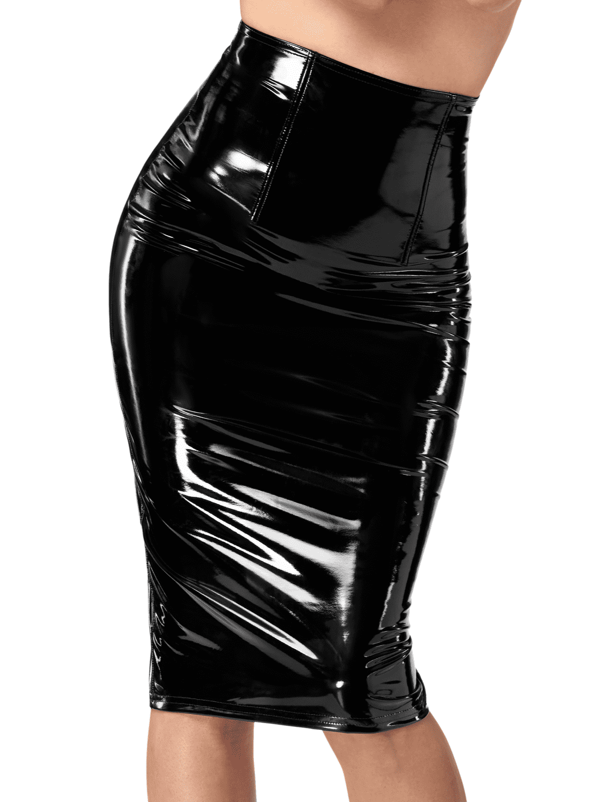 F378 Dominae jupe crayon en PVC