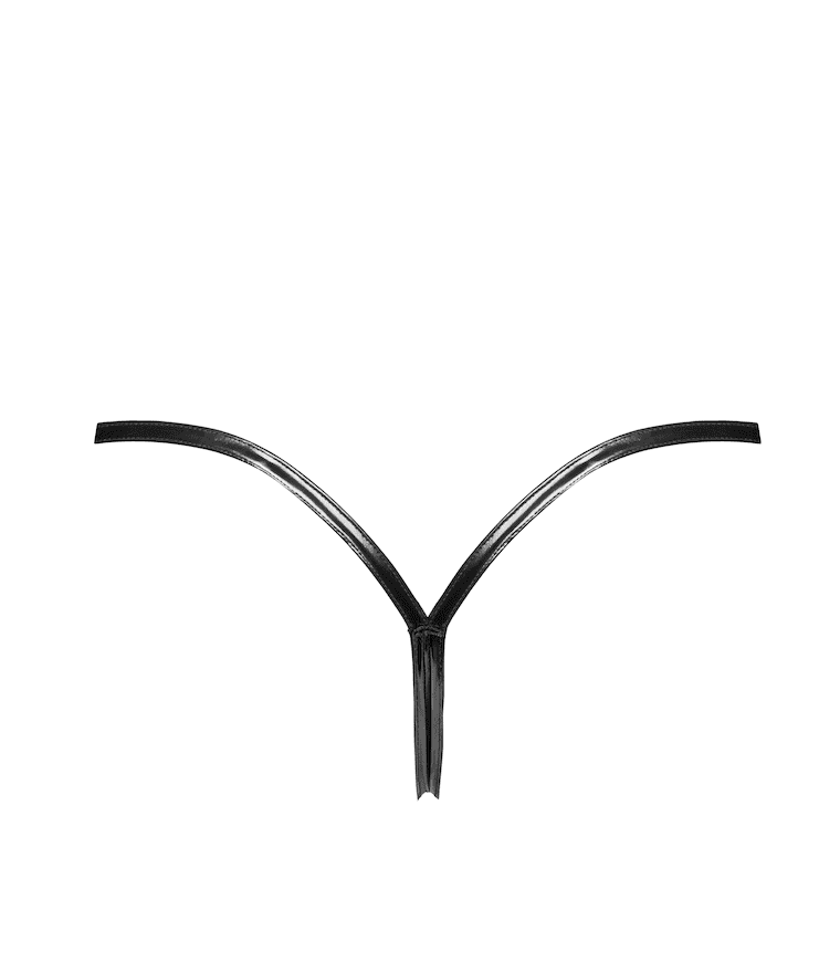 P014 Dominae String en PVC avec fermeture argentée