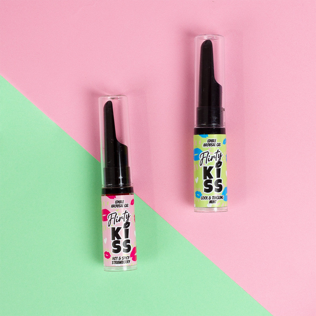 Flirty Kiss - Gels pour sex oral fraise et menthe