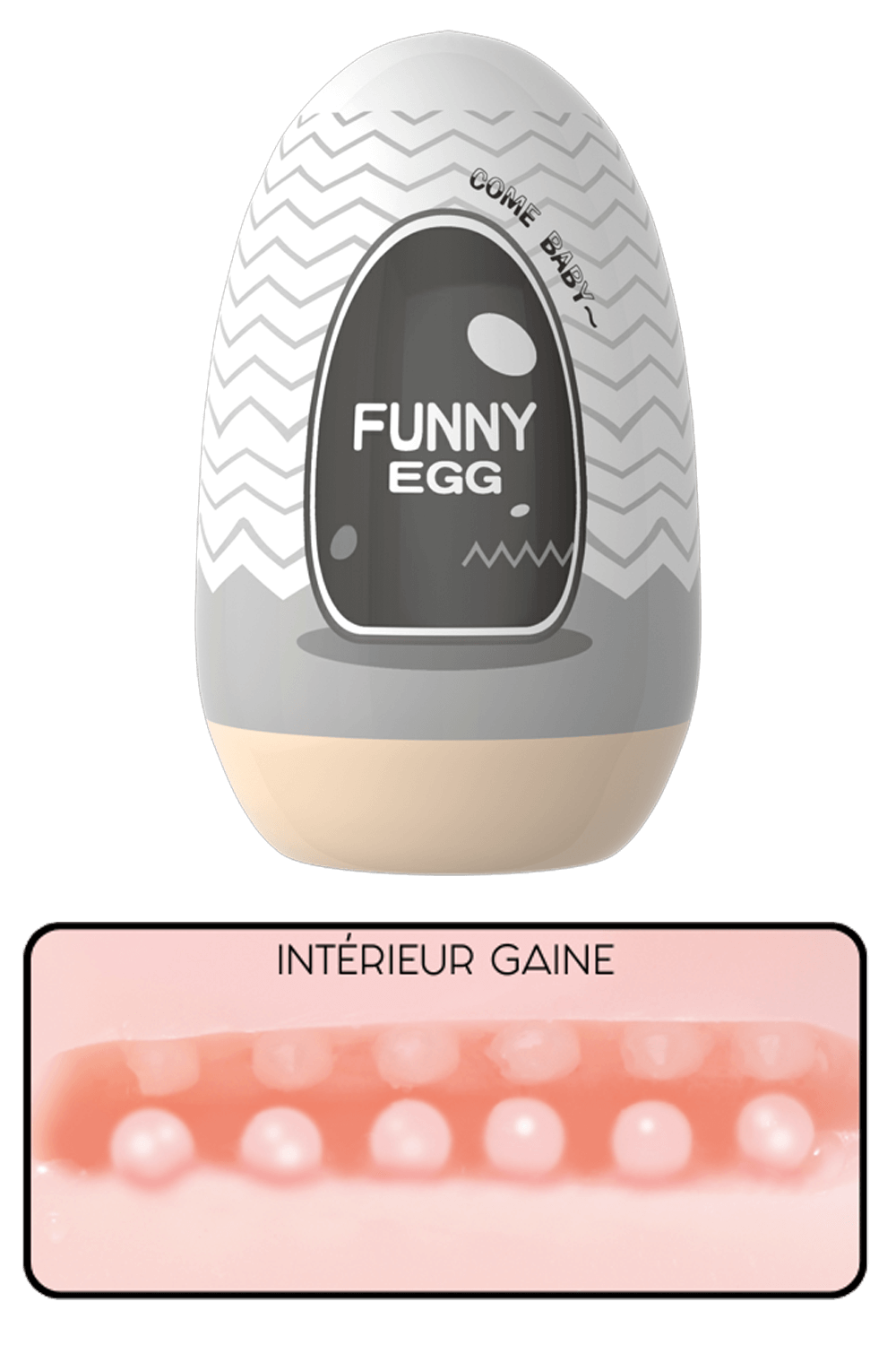 Gaine Masturbatrice Réutilisable FUNNY EGG – Design Réaliste Anus