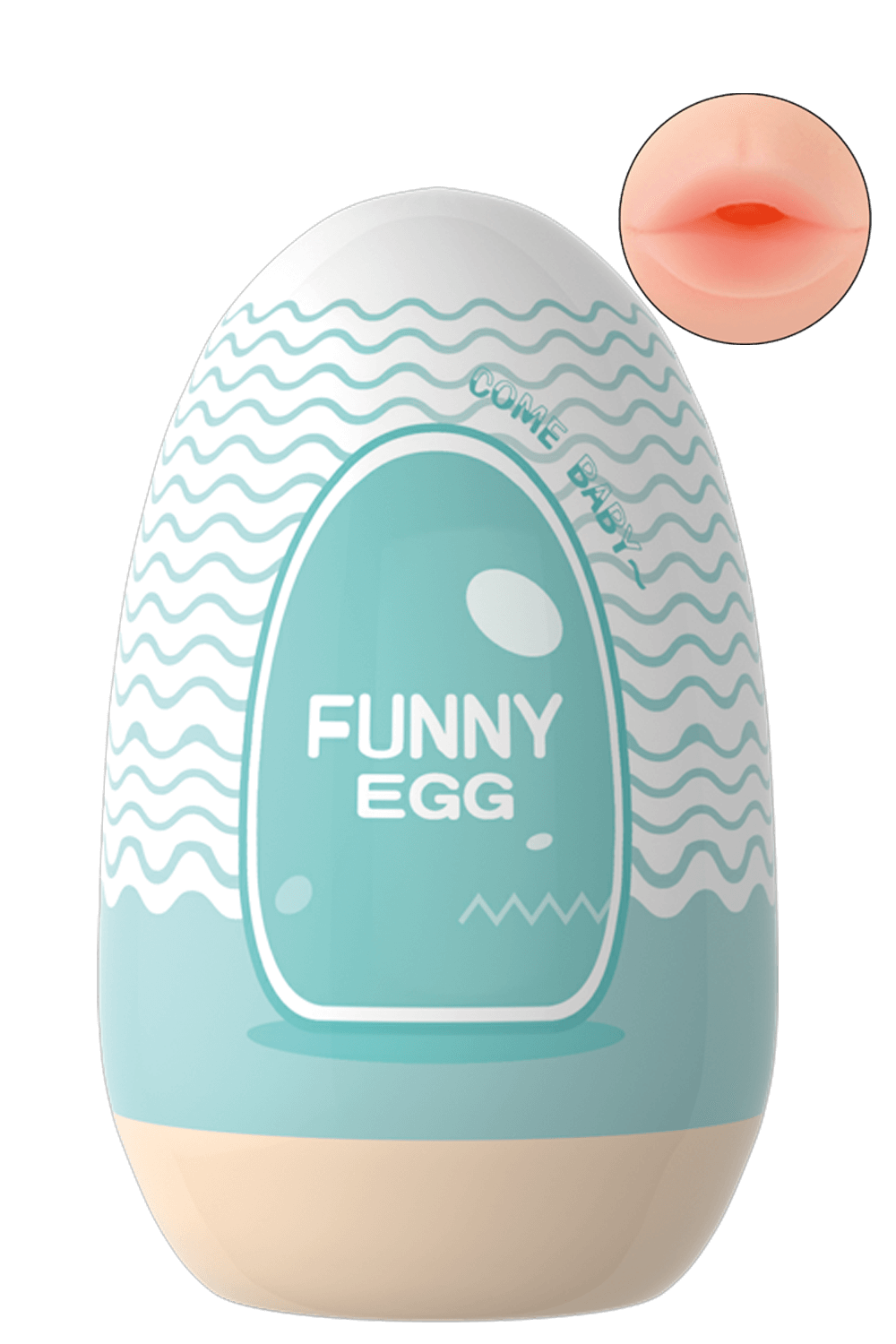 Gaine Masturbatrice Réutilisable FUNNY EGG – Design Réaliste Bouche