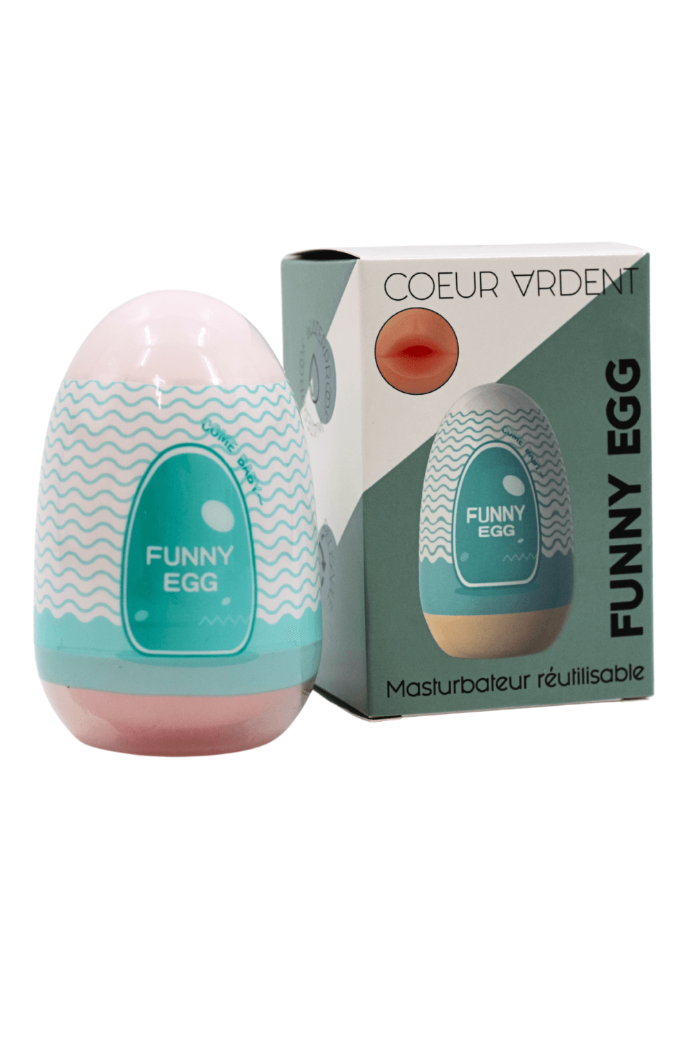 Gaine Masturbatrice Réutilisable FUNNY EGG – Design Réaliste Bouche