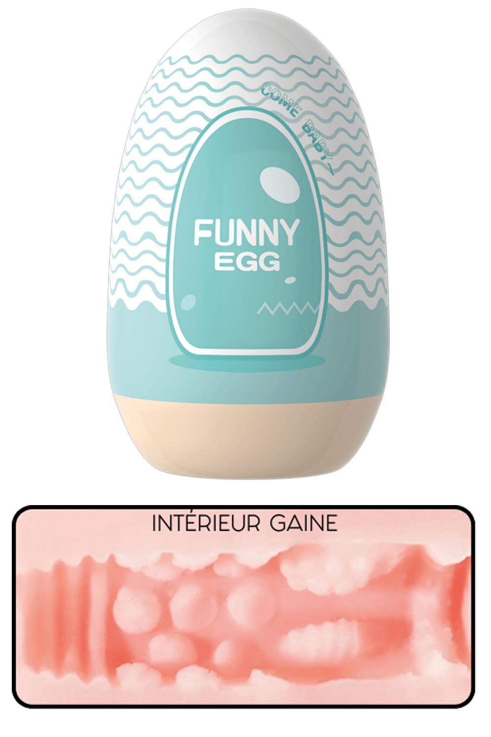 Gaine Masturbatrice Réutilisable FUNNY EGG – Design Réaliste Bouche