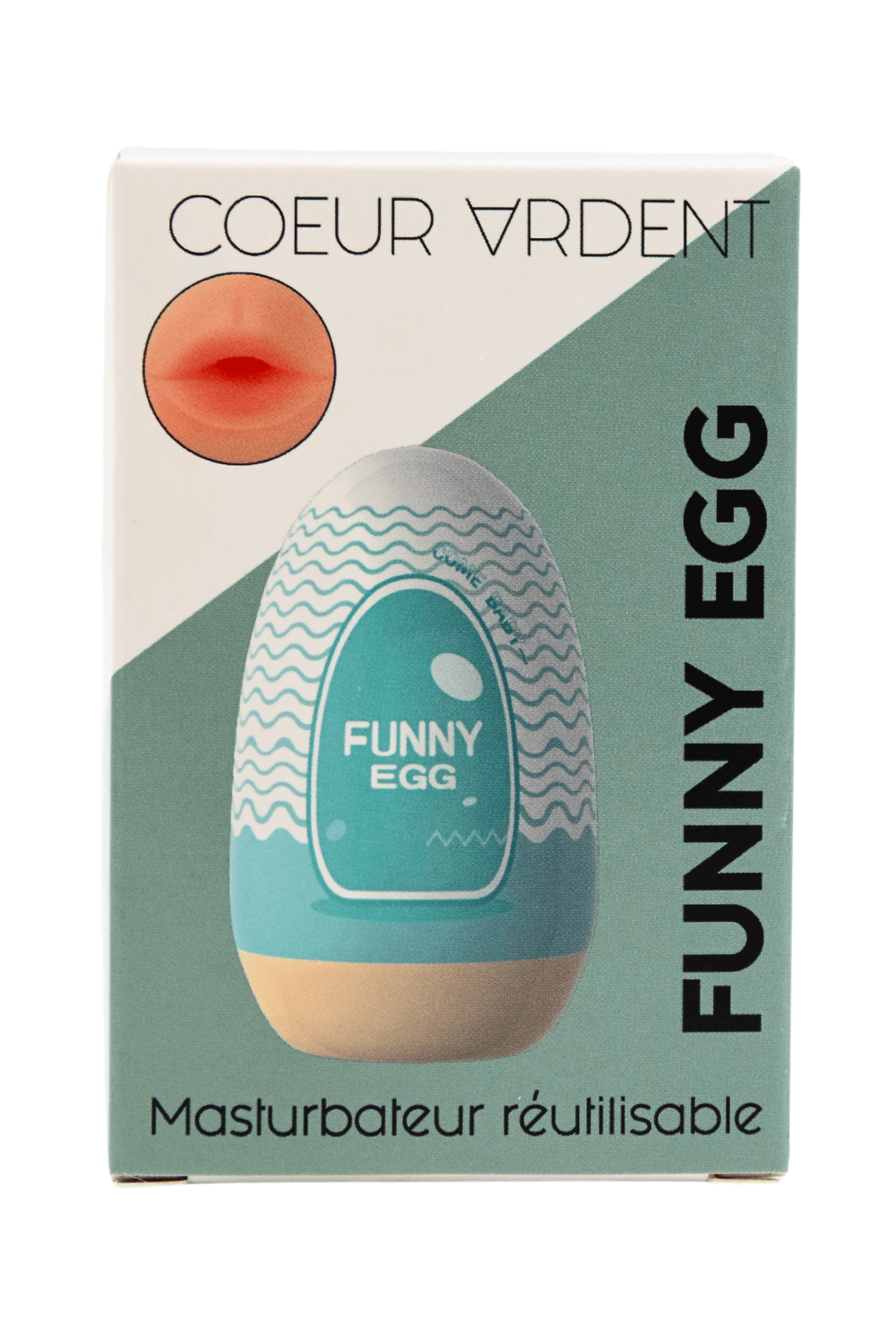 Gaine Masturbatrice Réutilisable FUNNY EGG – Design Réaliste Bouche