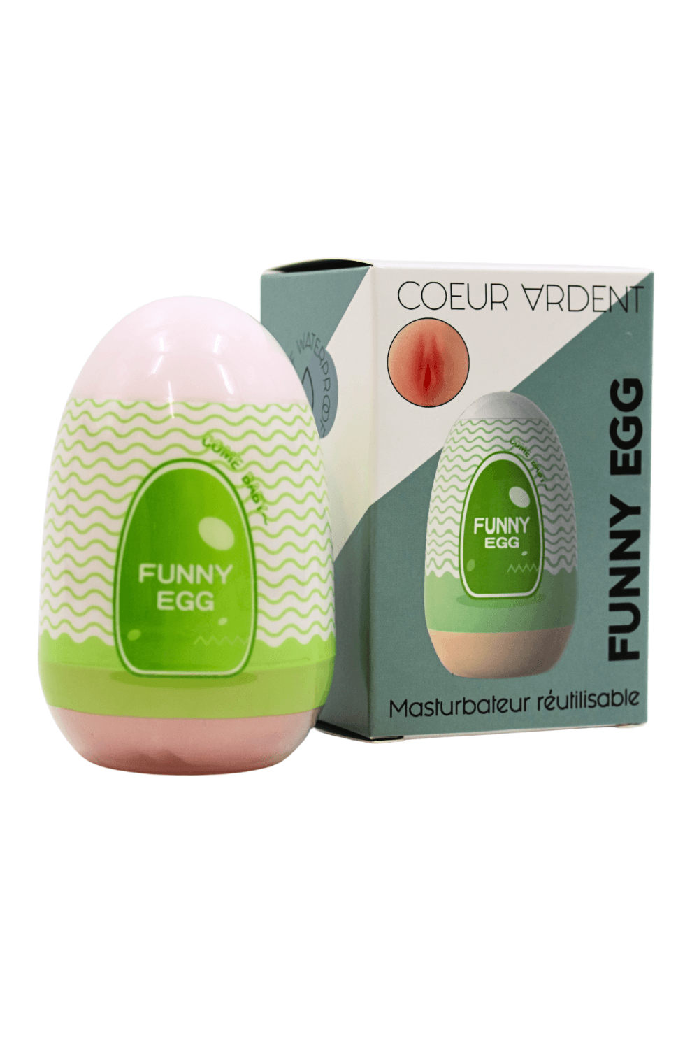 Gaine Masturbatrice Réutilisable FUNNY EGG – Design Réaliste Vagin lèvres fines