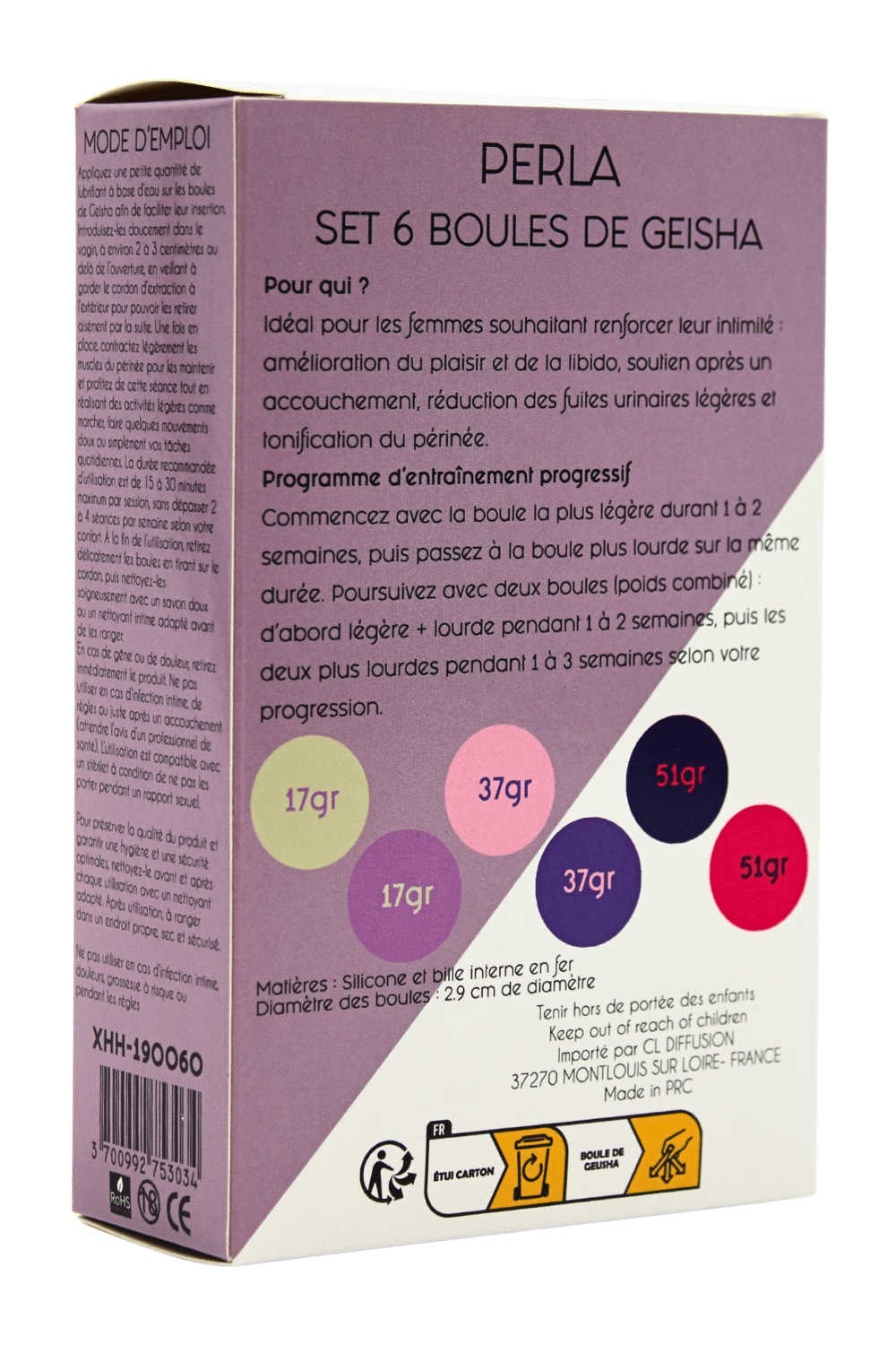 PERLA – Set de 6 Boules de Geisha Progressives